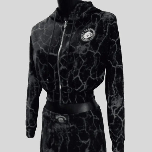 Damenanzug Marmorierter Schwarz Art.7870 - Completo tuta sportiva