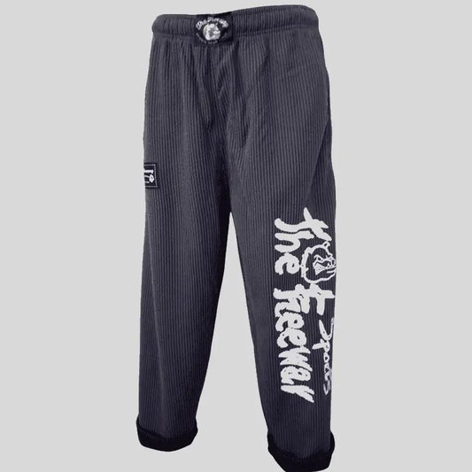 Bodybuilding Trainingshose Grau/Schwarze Streifen Unisex Art.254 - S / Grau/Schwarz Gestreift - Trainingshose